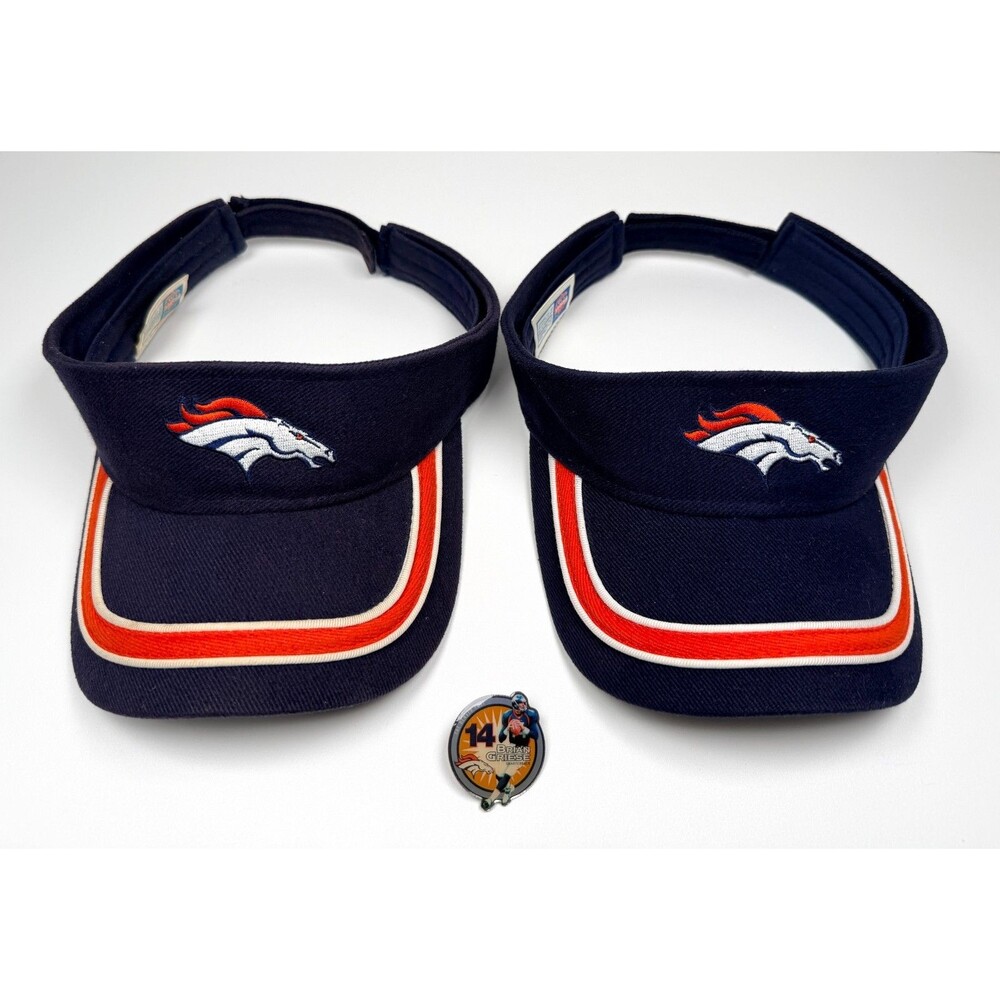 Denver Broncos Y2K  Adjustable Visor Hat NFL Football GameDay & Brian Griese Pin
